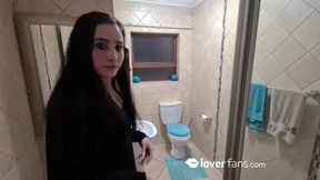 Swallowing piss, getting pissed on, licking toilet seat, flushing my head all after I pissed, POV