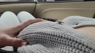 Playing with Big Natural Tits Teen Stepsister in the Car 18+