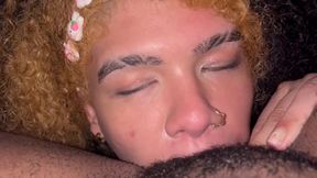 My Trans Girlfriend Gave Me a Blowjob and Made Me Cum Hard, I Returned the Favor by Sucking Her Dick