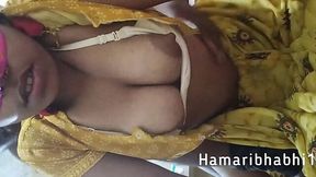 Indian wife takes big cock from behind and moans loudly