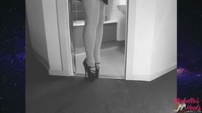 Black Ballet Heels & Pleated Skirt
