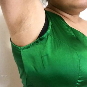 Changing the Saree Blouse - pressing my big boobs