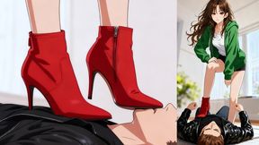 High Heel Domination - Mistress Sakura Tramples You in Stylish Stilettos