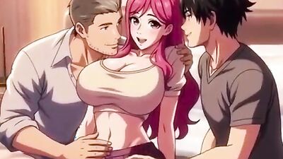 Stepson and his naughty step-daughter team up in a cartoon 3D threesome at the hotel