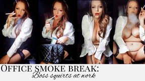 Office Smoke Break: Boss Squirts at Work