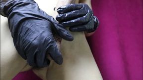 Very Sexy Cock Massage with Hot Moans in Gloves