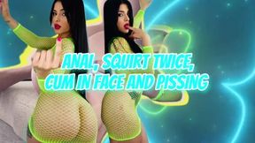 Squirts Twice With Anal, Receives Golden Shower And A Big Cum In Mouth To Swallow - Nadja Lapiedra And Nadja Stone
