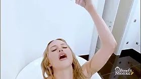Raw blondie – maya rose plays with herself in the bath and gets soaking wet  benefit monkey