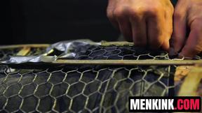 ”Max Ferro cage fucks bald virgin sub Joseph Banks with no mercy”