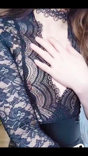 Sexy Stepmom Wearing Black Stockings