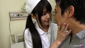 skinny japanese nurse teen get creampie fuck by patient in hospital