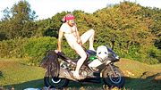 Bike Riding - Massive Dildo