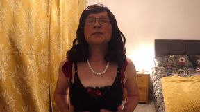All dressed up for Daddy at bedtime