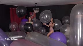 Part 1- MASSIVE BALLOONS!!! with Milana & Christy! Pt 1 of 3! POP-HD Version!