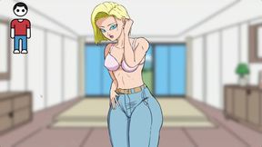Cachipun With Waifu - Playing Rock, Paper, Scissors With Dragon Ball Android 18 Until Fucking Her