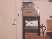 Riding A Dildo In The Garage