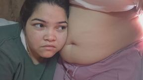 My friend's belly is having strange dreams