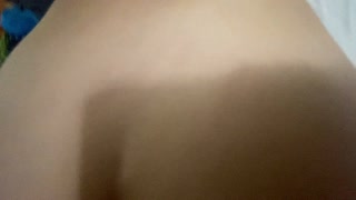 She sucks and drools it like she's an expert, but it's her first time when she puts it on