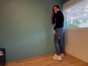Nerdy Faery Ripped Jeans Wetting Compilation