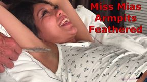 Miss Mia’s Armpits Feathered - Antickl Armpit Tickling Hairy Armpits With Feather Tickling MP4