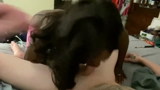 Pretty Ebony Covered In Baby Oil, Fuck’s &amp; Suck’s Till She’s Soaked With Cum