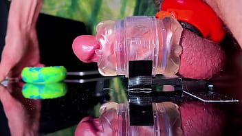 Luciferblowjob - update #8 - Hairy twink with a big dick mounts a Fleshlight to his desk - May 13, 2025
