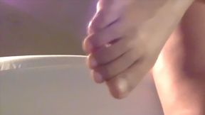 Standing orgasm while holding foot up enhanced my orgasm so much my cock became a cum faucet