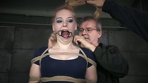 Blonde chick with extender in her mouth Delirious Hunter is punished