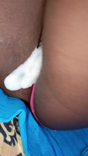 new year solo masturbating my soft black pussy