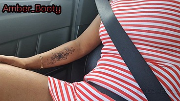 I Showed My Ebony Black Pussy to My Uber Driver and Make Him Honey - Amber Booty