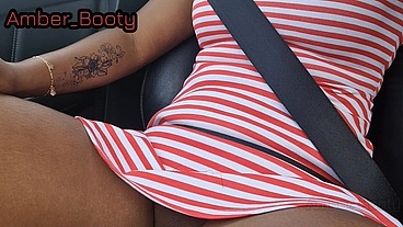 I Showed My Ebony Black Pussy to My Uber Driver and Make Him Honey - Amber Booty