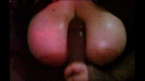 chubby hotwife with huge tits watching hentai while playing with a bbc dildo #9
