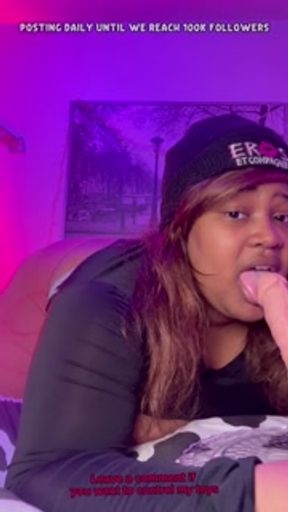 Daddysitter JOI on facetime | Huge boob ebony BBW countdown until you cum