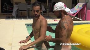 The twink Ric fucked raw by Jess Royan in the swimming pool