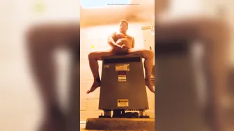 Latino Twink Jerks Off and Cums in Risky Apartment Solo