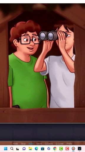 Summertime saga - Johannes and Erik watched Iwanka ...Iwanka gave Johannes a blow job on camera   Clip 1