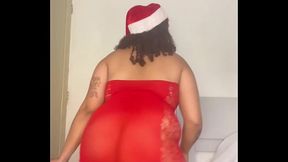 BBW Christmas Whore twerk strip &amp_ Squirting