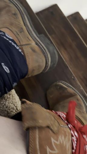 Dirty Cowboy Girl Boot Shoe Tease Drop