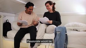 Spanish cutie fucks her roommate during exam preparations