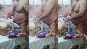 loirinha de 19 anos e o seu ficante mais maduro