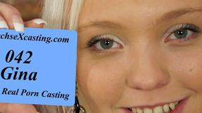 ”Gina's first porn casting”