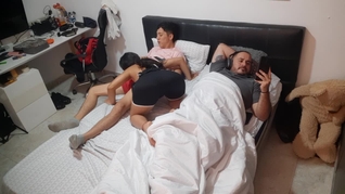 I make my girlfriend suck my cock with my stepfather