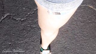 Walk with Hot my toes bitch