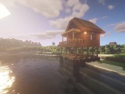 How to build a easy beach house in Minecraft (tutorial)