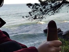 Public Blowjob with a View: Amateur Couple Almost Caught!