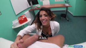 Seductive Med Student Receives hands-on Male Genital Tutorial at Forged Clinic