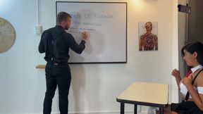HORNY student porks timid teacher Brian Evansx for passing subject - best XXX!