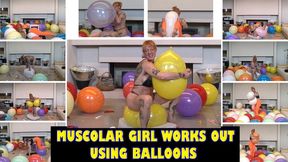 Miriam works out using balloons