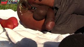 *premium* playing in my asshole outside in the public - dj buttpussy