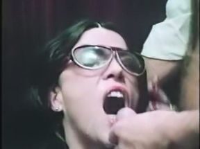 Two nasty vintage babes from the 80's sharing dick